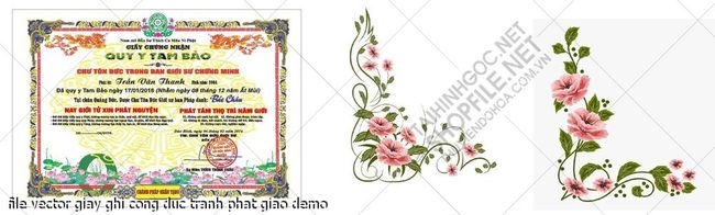 file vector giay ghi cong duc tranh phat giao 